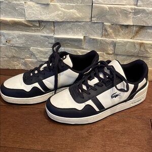 Lacoste Boy’s White and Navy Sneakers